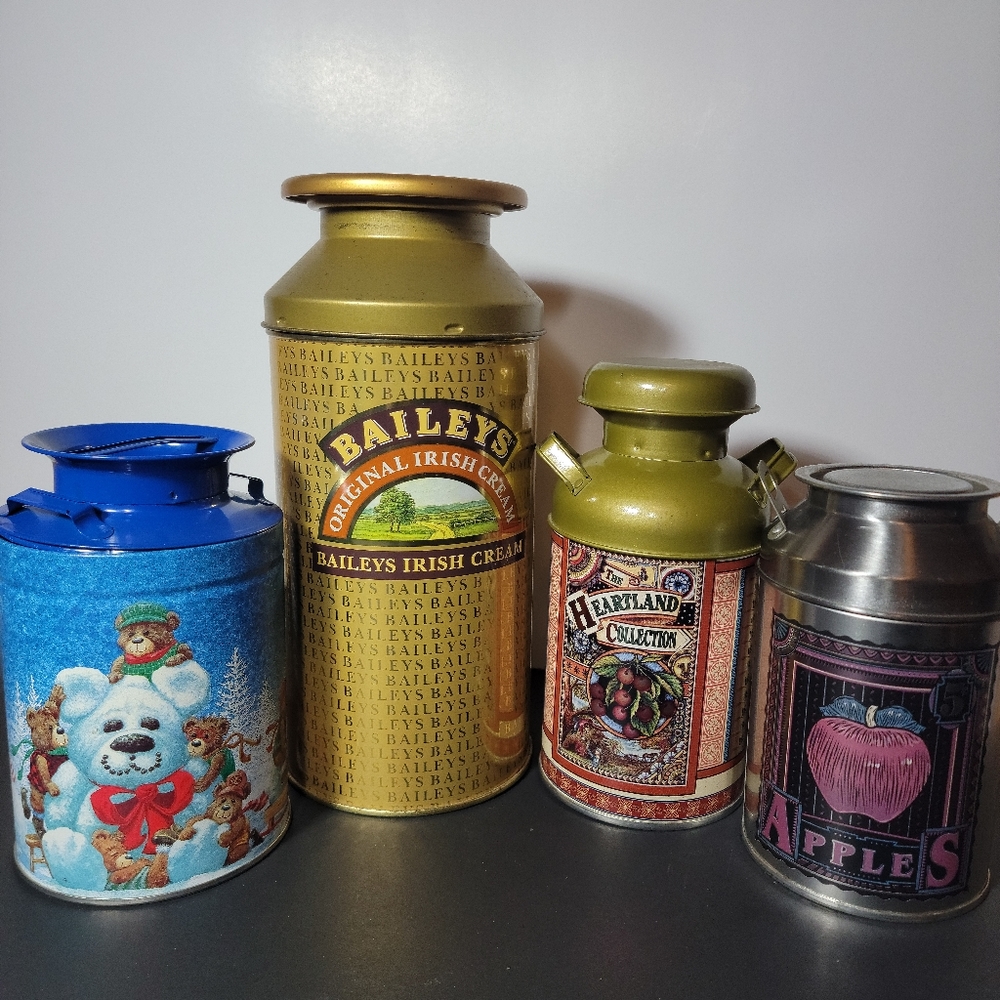 Collectible Holiday Tin Cans LOT